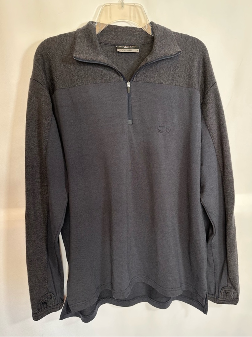 Icebreaker Sport 320 Merino Wool 1/4 Zip Pullover Sweater - Gray - Men’s L